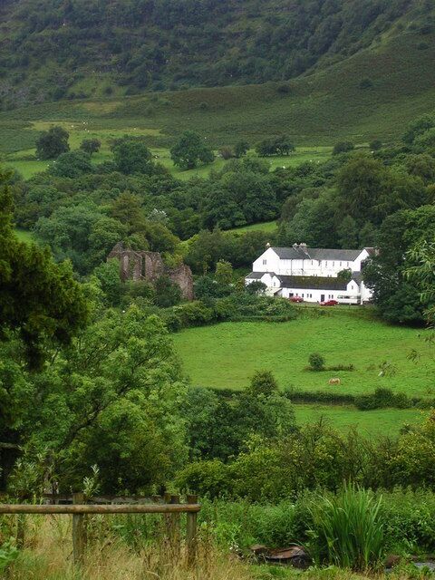 The Grange and The Monastery The ruins are the third Llanthony Monastery (first is down the Valley at Llanthony SO2827 and the second in Gloucester SO8118)