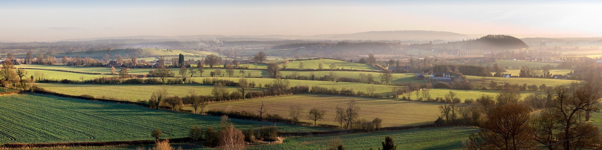 The view from hanbury church worcestershire