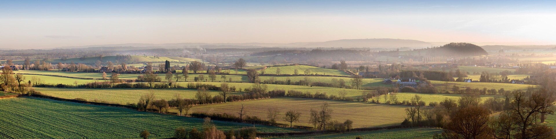 The view from hanbury church worcestershire