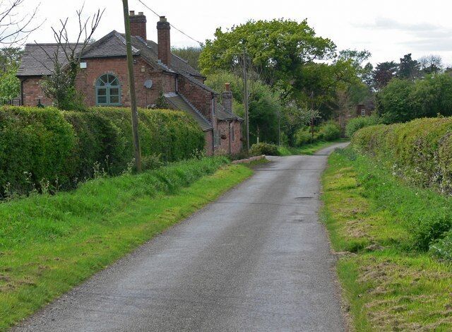 Approaching Osbaston in Leicestershire This house along Osbaston Lane marks the eastern edge of this tiny hamlet.