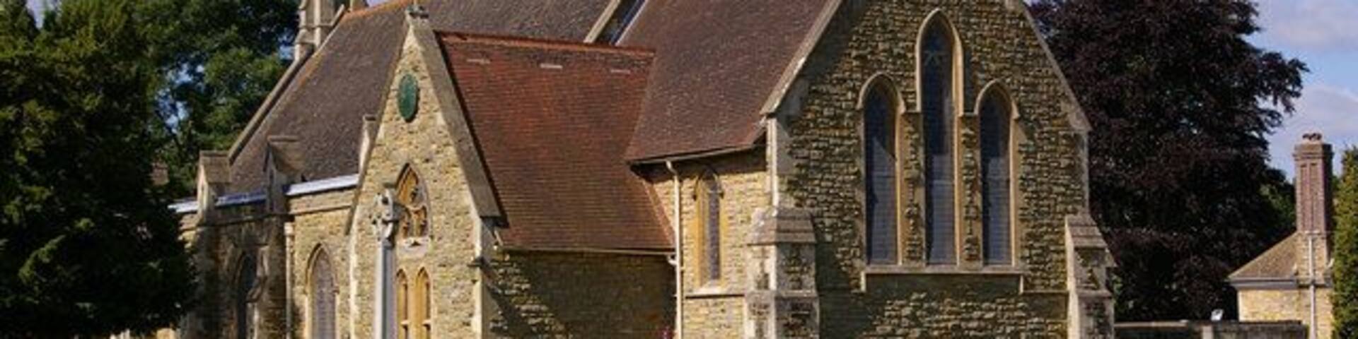 St John's Church, Dormansland. Built in 1882 (architect Arthur Blomfield) as a chapel of ease to Lingfield parish church. It became a parish in its own right soon after.