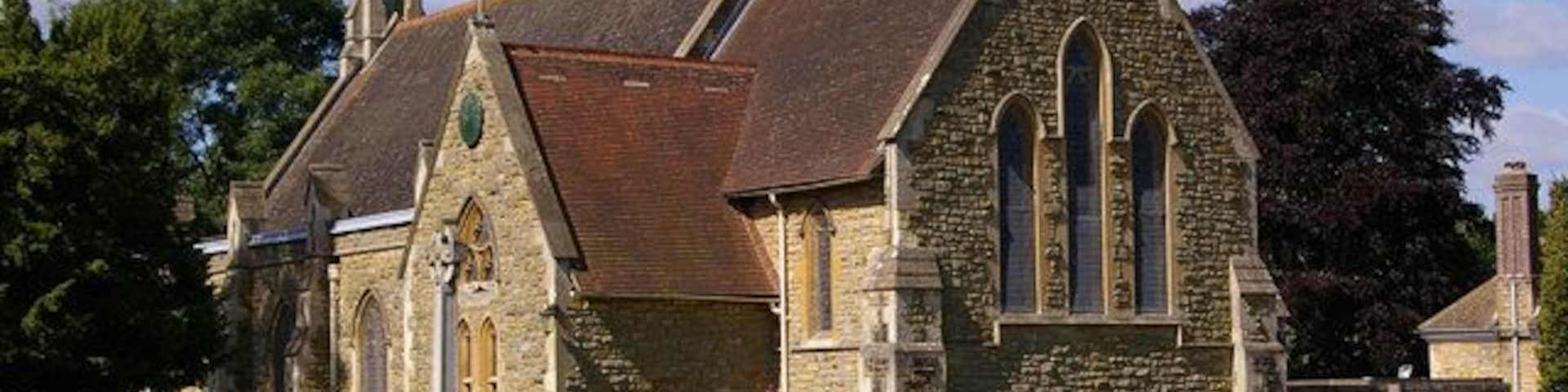 St John's Church, Dormansland. Built in 1882 (architect Arthur Blomfield) as a chapel of ease to Lingfield parish church. It became a parish in its own right soon after.