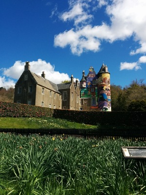 Just 10 mins from the popular seaside resort of Largs. The castle has lovely grounds with a great view of Arran, also you can get a bite to eat and browse around the gift shop!