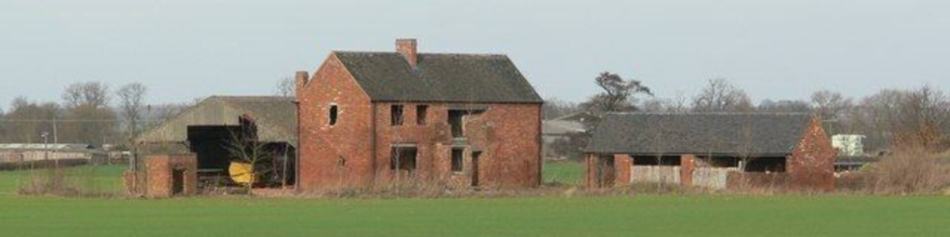 Derelict Barn Farm Located off Drayton Lane near Fenny Drayton in Leicestershire.