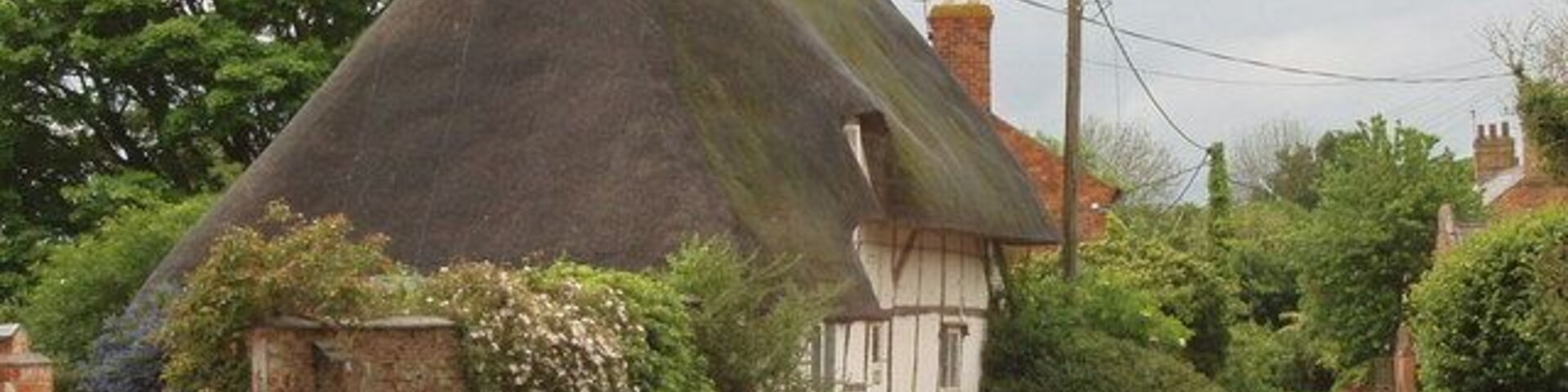 Cottage at Nearton End, Swanbourne Down the lane on the right is the Methodist chapel.