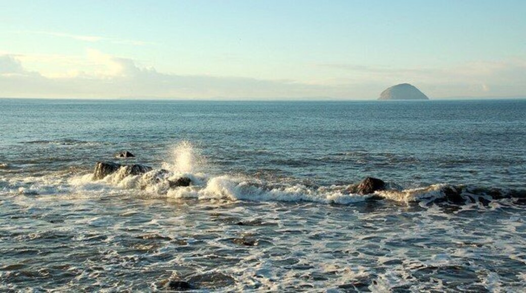 The Firth Of Clyde Near Lendalfoot Viewed to the north of Lendalfoot, with the tide just going out on a beautiful November afternoon. Ailsa Craig adds a fine background to the view.