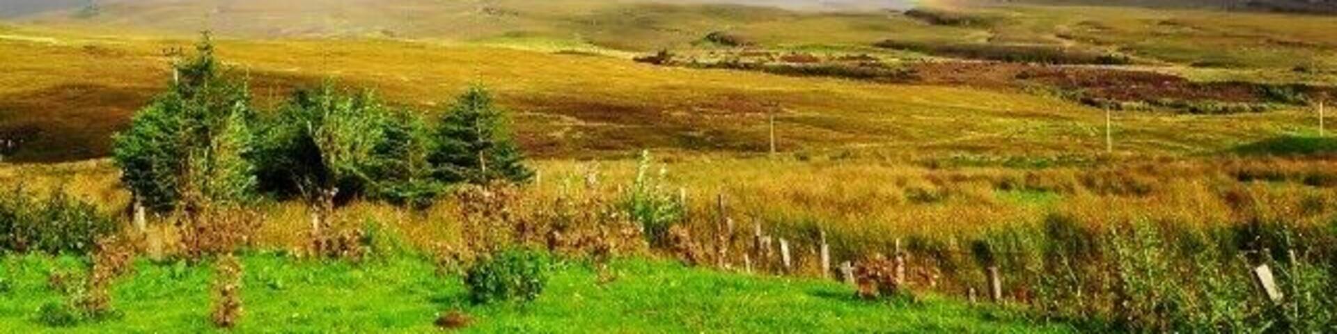 Rainbow over Skye Seen from the Dunvegan to Sligachan road.
