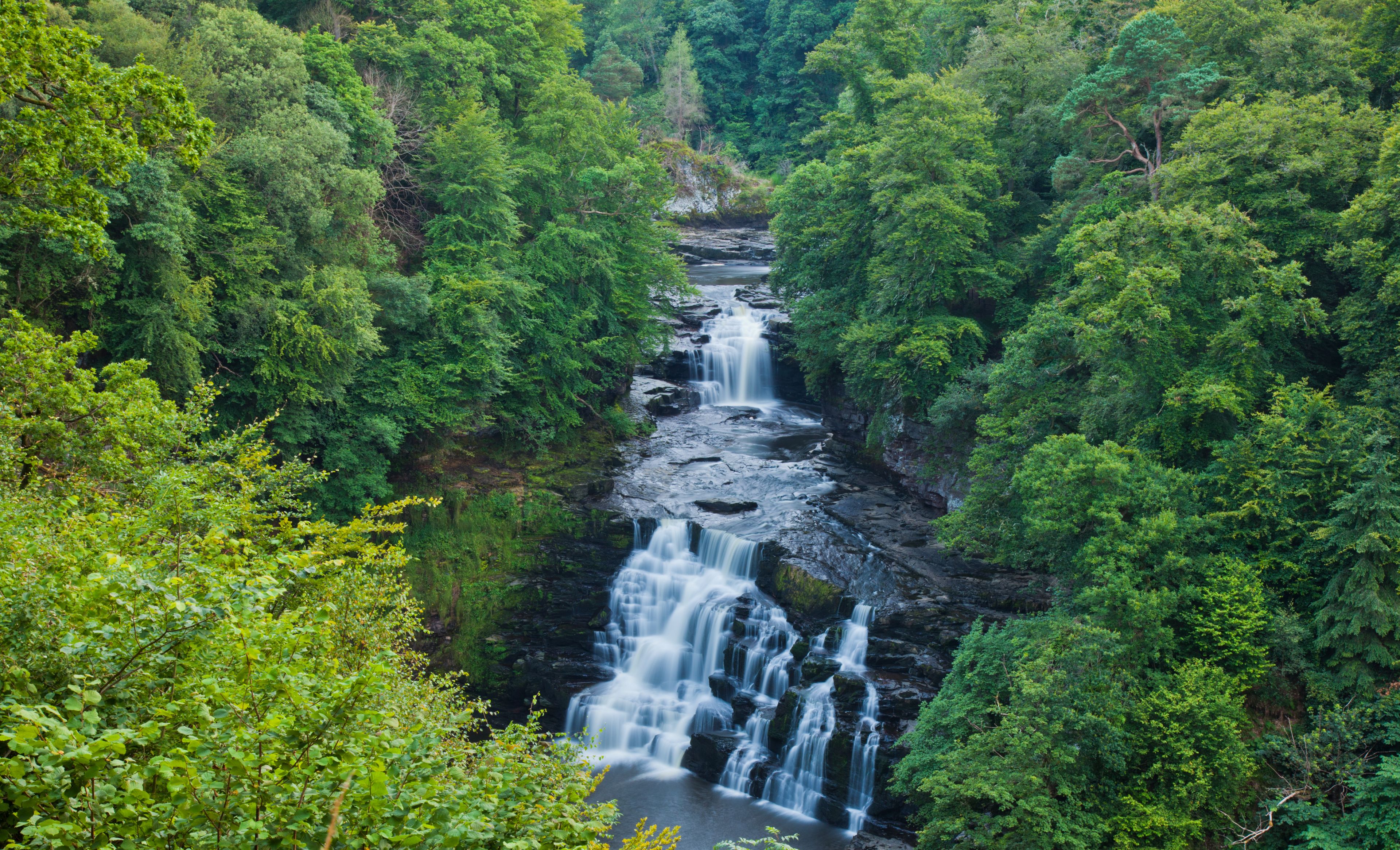 Corra Linn waterfall Clyde Valley