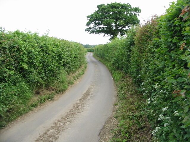 View along Pay Street Looking SE in the direction of the A260 just outside Hawkinge