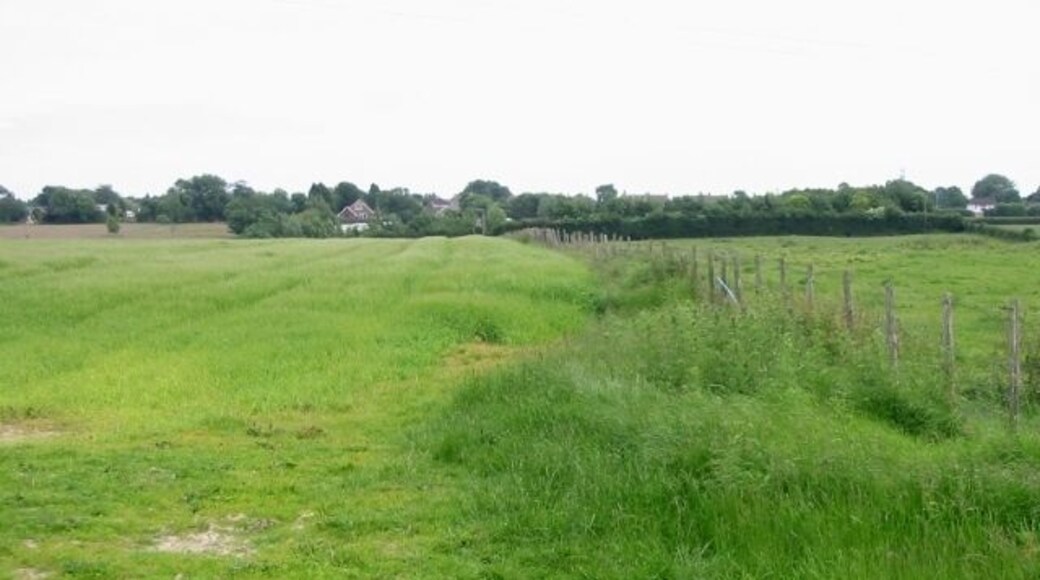 Looking E across the fields from Ridge Row