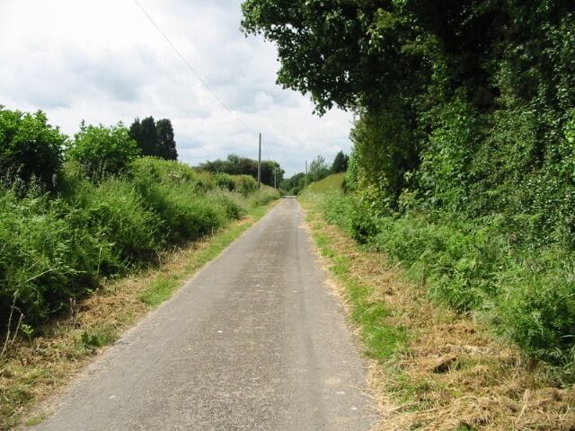 Looking WNW along Fox Holt Road