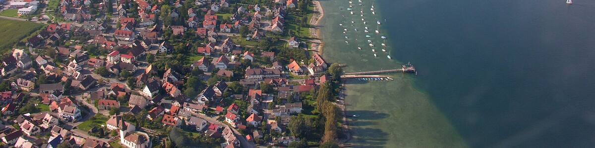 Germany, Baden-Württemberg, aerial view of Dingelsdorf