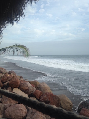 Amazing place to stay in Nicaragua with hammocks right on the shore, perfect after a long day of working alongside the locals! #nica