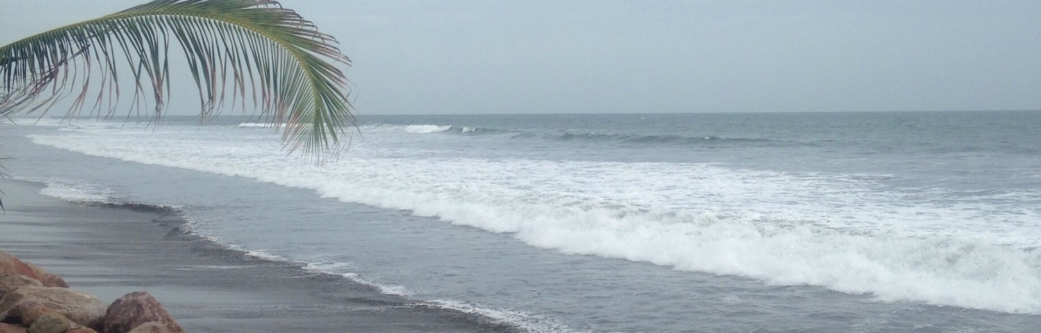 Amazing place to stay in Nicaragua with hammocks right on the shore, perfect after a long day of working alongside the locals! #nica