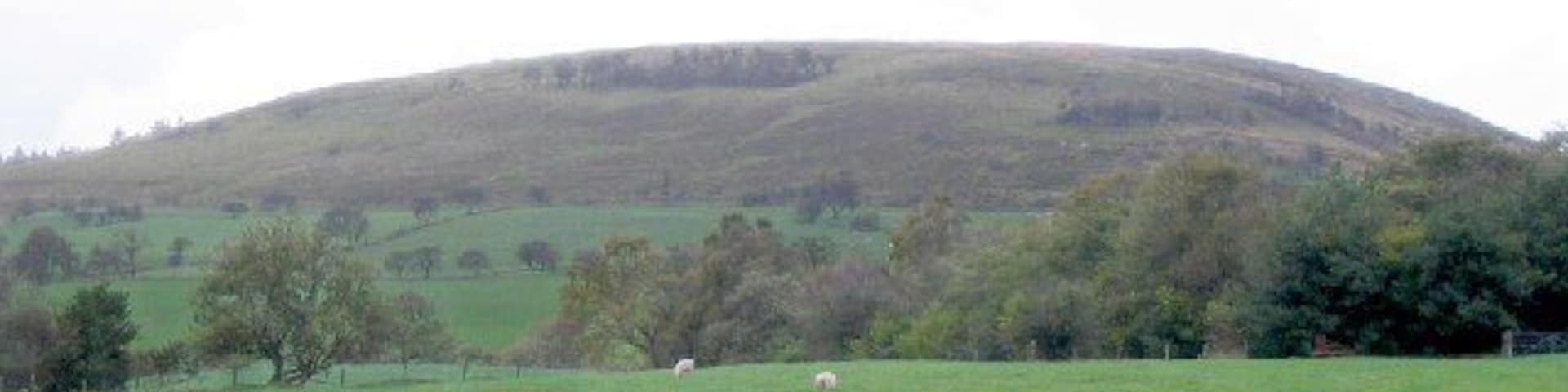 West slope of Fan Frynych. As seen looking east from the road between Ystradfellte and Heol Senni.