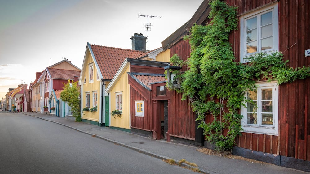 Houses on street