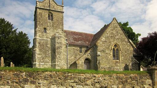 St Mary's parish church, Alvediston, Wiltshire, seen from the south
