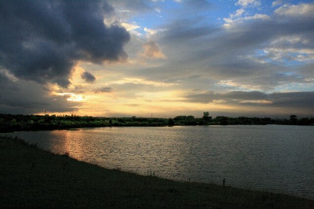 Sunset Over a Gravel Pit