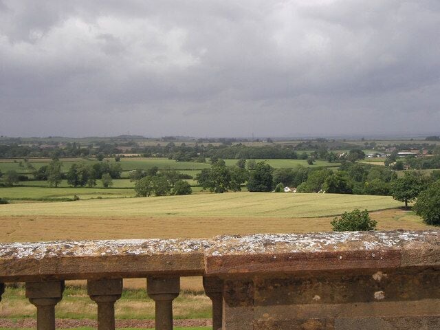 Halswell House, Goathurst A view looking north towards the Somerset coast from the roof of Halswell House. All the land down to the foreshore, just over seven miles away, was once owned by the Tynte family. Brean Down can just be seen in the distance.