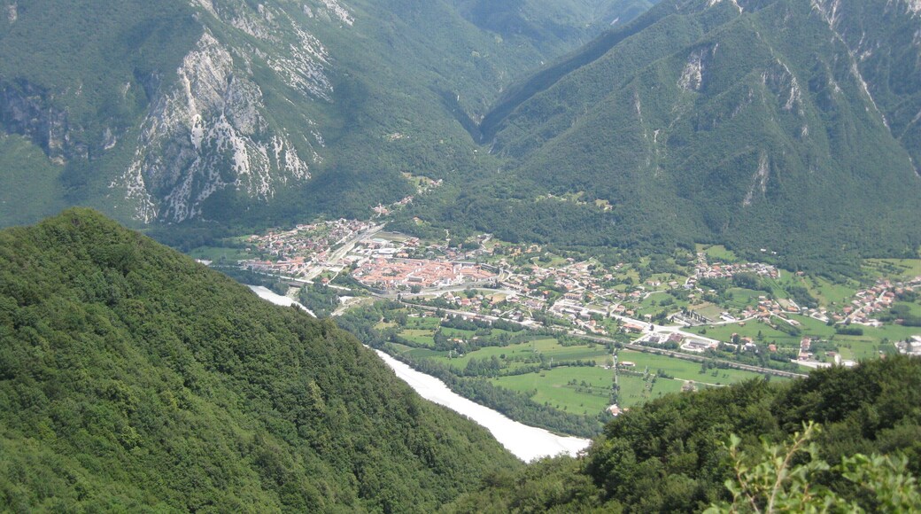 Arial view of Venzone from Mount San Simeone