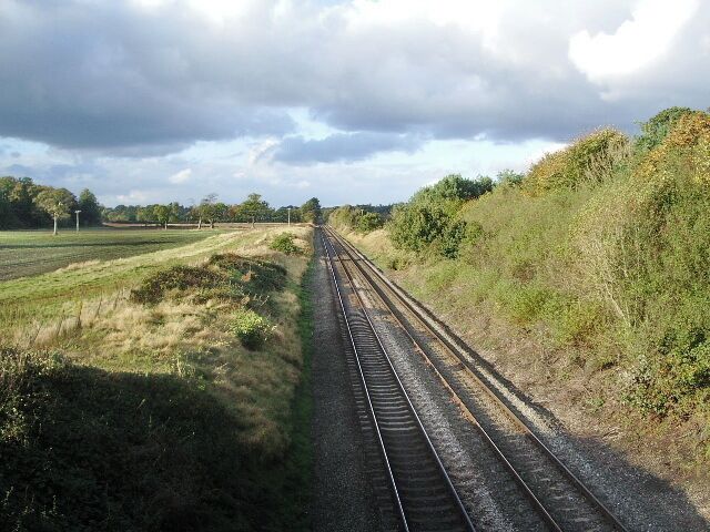 The Wem to Shrewsbury Railway Looking north from the bridge at Haston