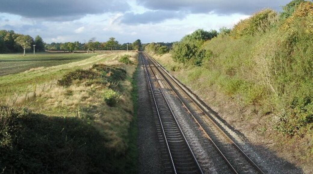 The Wem to Shrewsbury Railway Looking north from the bridge at Haston