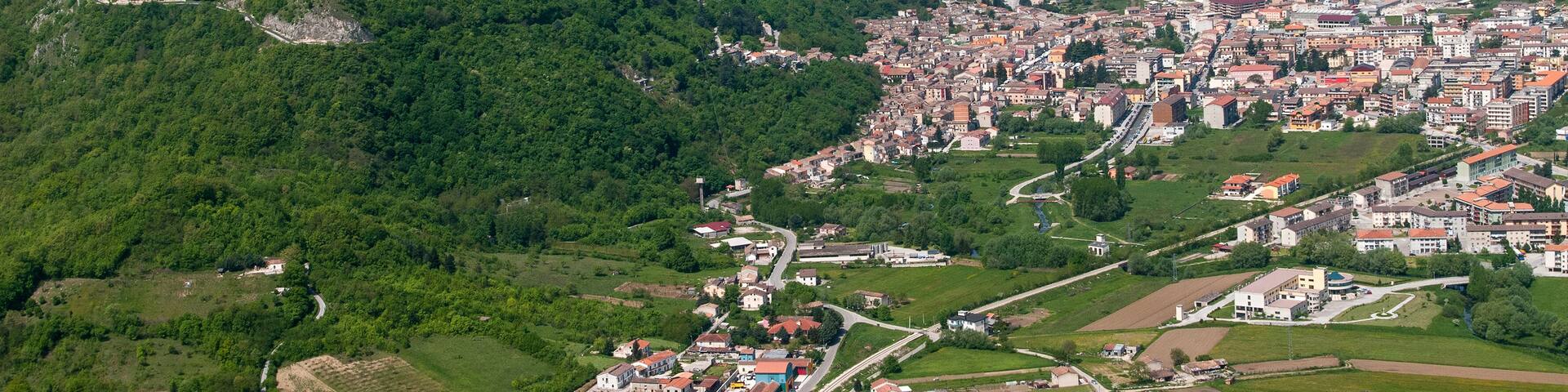 Veduta aerea di Bojano (CB) Italia.