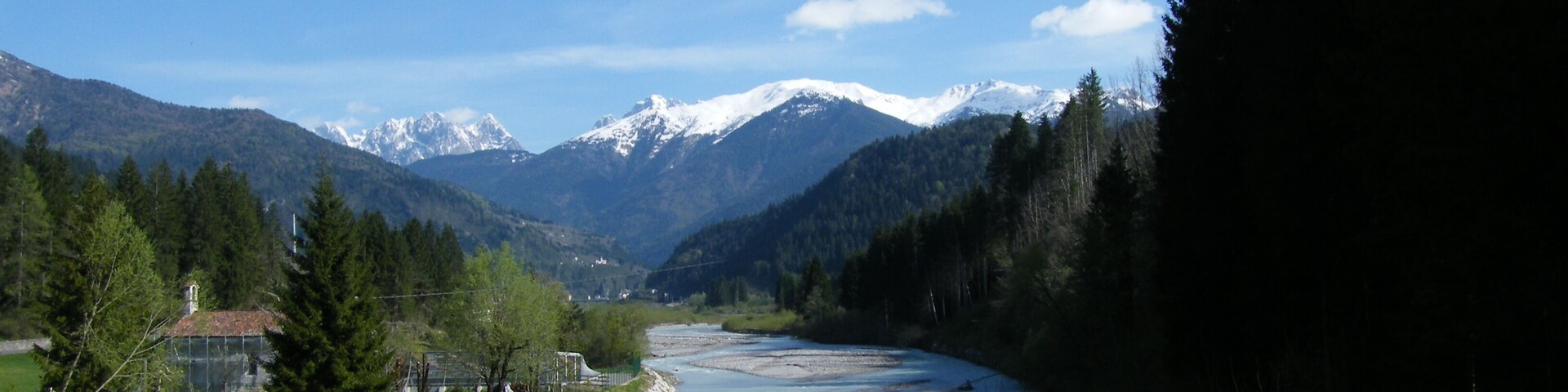 Ovaro, il torrente Degano visto dal ponte di San Martino