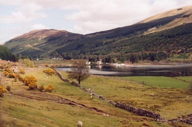 Kilfinnan & Loch Lochy The locks at Laggan are in the middle distance.