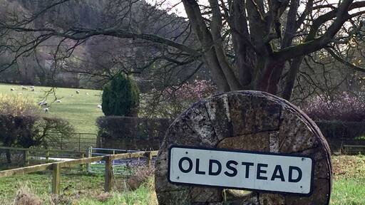 Entry sign to Oldstead Village, North Yorkshire.
#instone