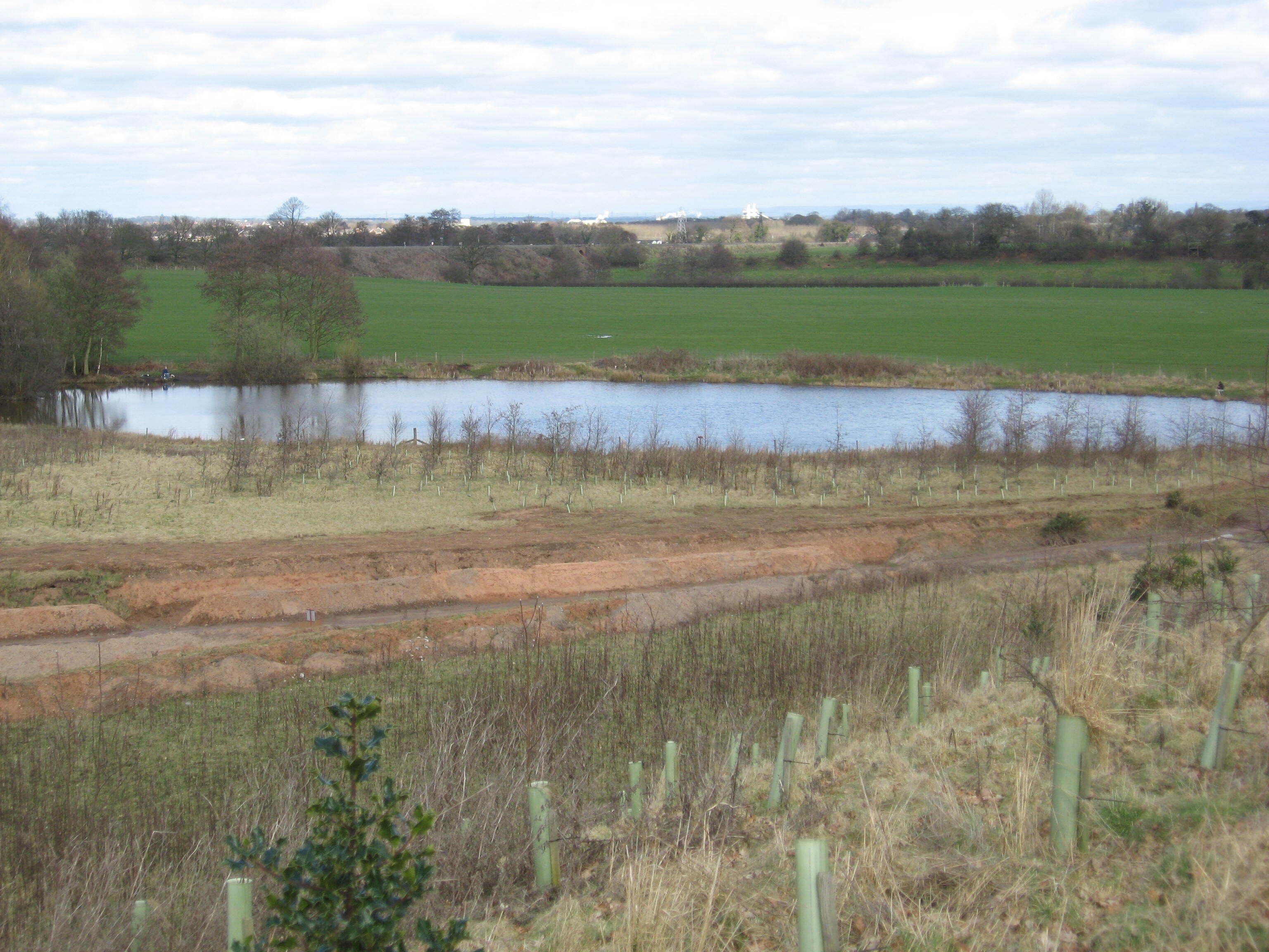 Lake formed in old sand quarry workings