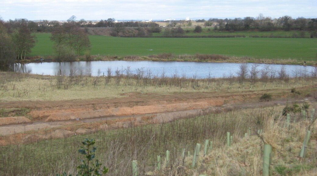 Lake formed in old sand quarry workings