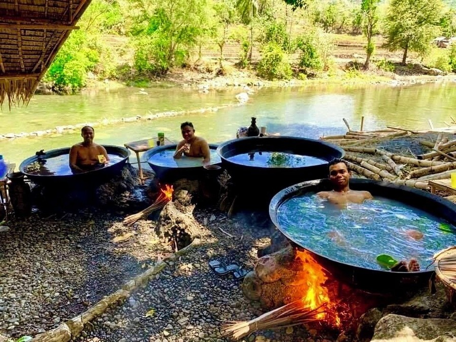 A unique experience to relax in the Philippines at Tibiao, Antique which is famous of Kawa Bath especially. There’s so much to offer like fish spa, boodle fight, river tubing, zip line and much more for you to discover, where the mountain meet the sea. #culture