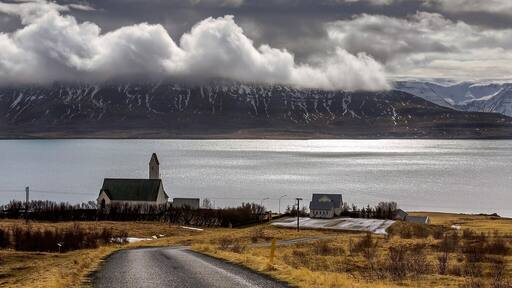 I love those little local churches set off of the maun road fro Reyjavic on the road South. I was struck by the "layers" and interseting cloud formation