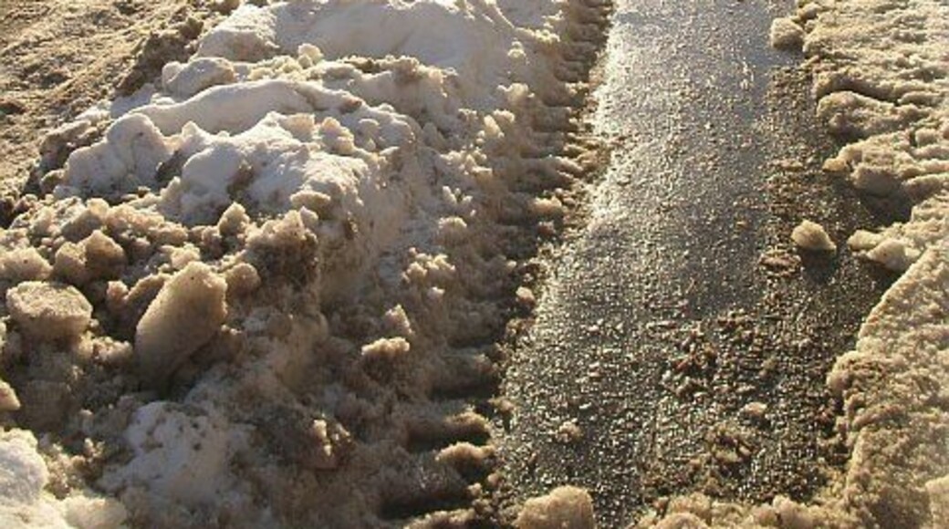 Cleared pavement South Street, Milnathort. Scene of some hard work.