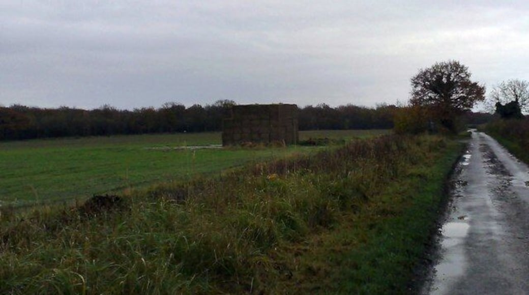 Haystack near Lillingstone Lovell A tarpaulin-covered haystack just off a single track road leading to Leckhampstead.