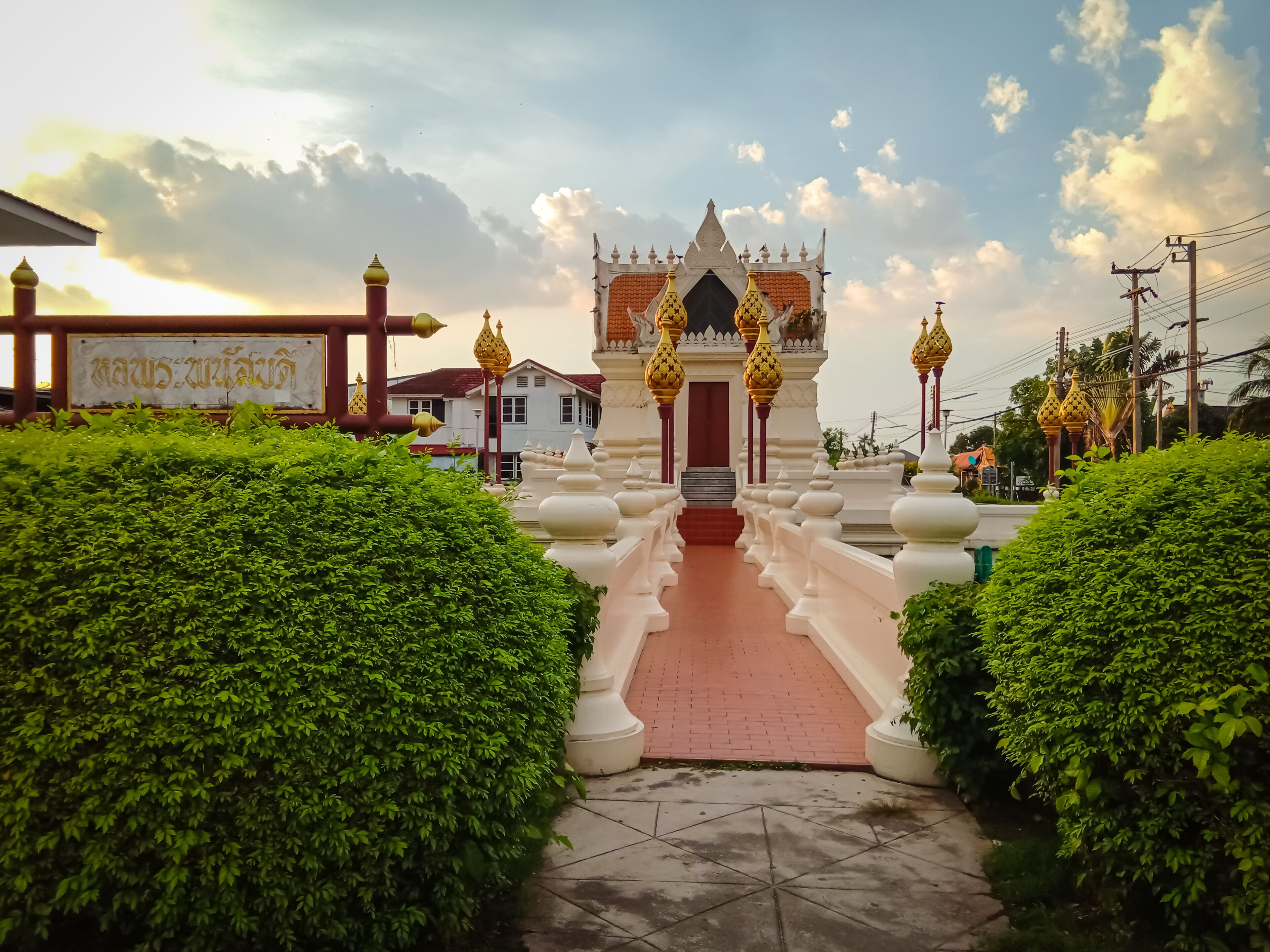 Photo on 13/12/19 Hall of Phra Phanatbdi, respected by the people of Phanat Nikhom, Chon Buri, Thailand