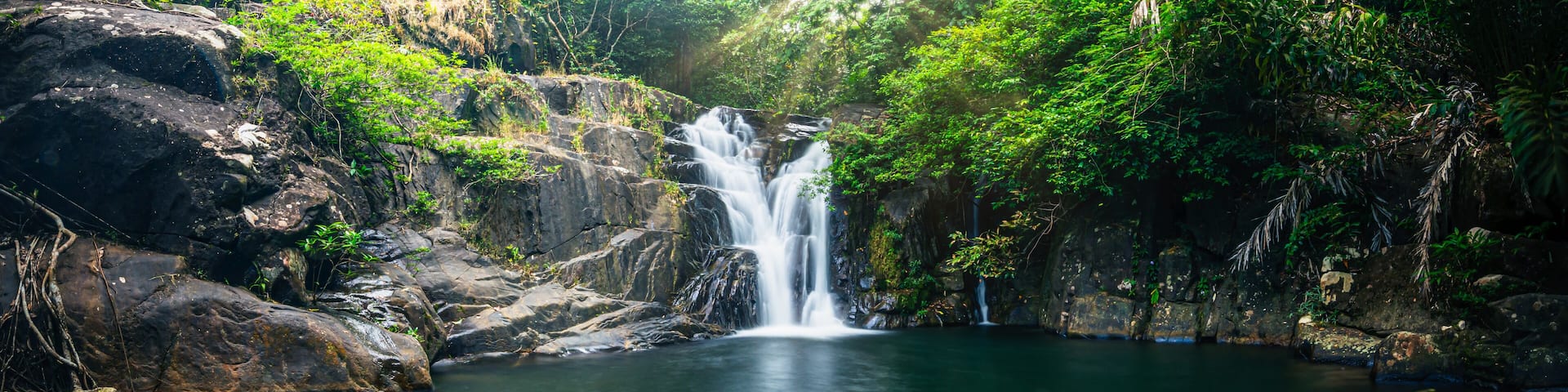Natural scenery forests waterfalls Khlong Pla Kang