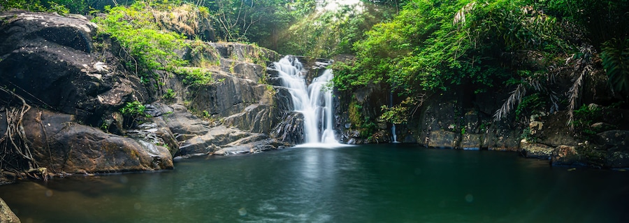Natural scenery forests waterfalls Khlong Pla Kang