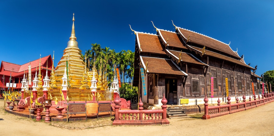 Wat Phan Tao, temple in Old city Chiang Mai, Thailand