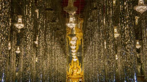 Buddha Image in the Wat Tha Sung Temple near Uthai Thani in Thailand