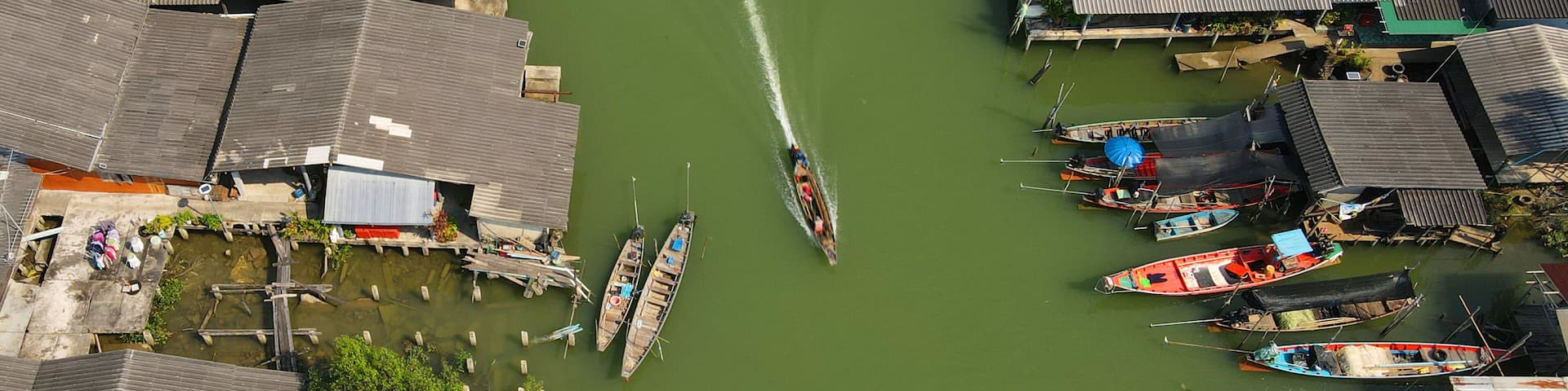 Aerial view of Ban Kradae, Kanchanadit District, Surat Thani Province, Thailand