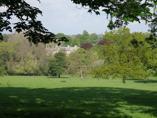 Parkland across to Bulwick Hall