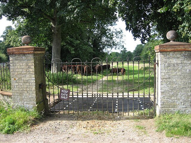 Park Gate to Bayfield Hall near Home Farm