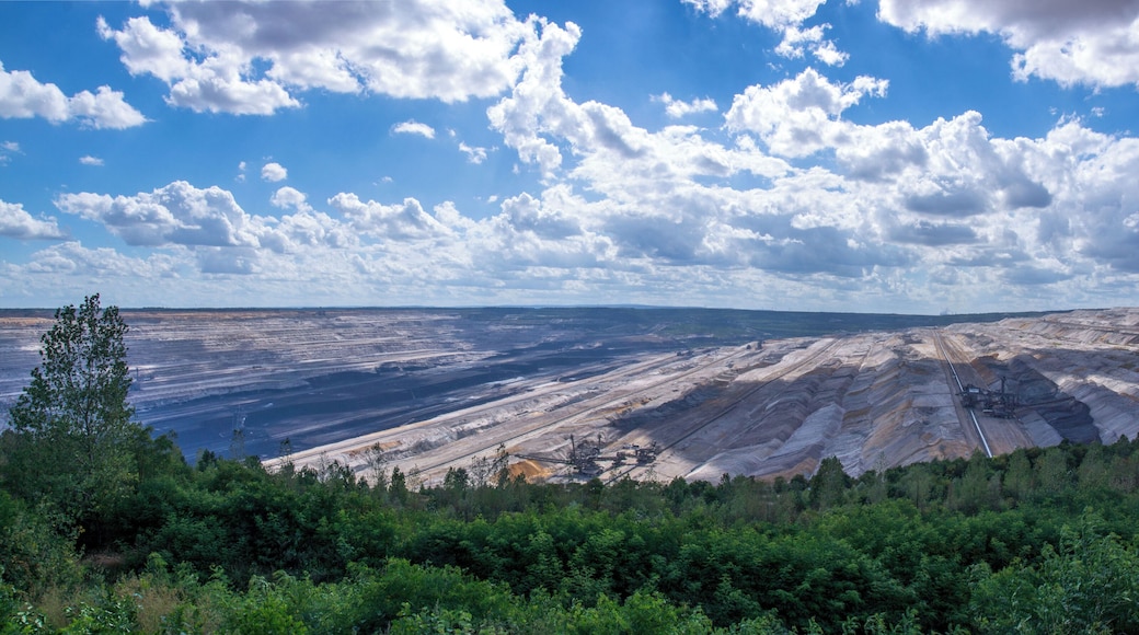 A part of Elsdorf - View brown coal mine Hambach (Germany)