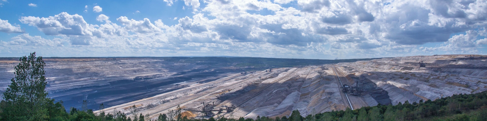 A part of Elsdorf - View brown coal mine Hambach (Germany)