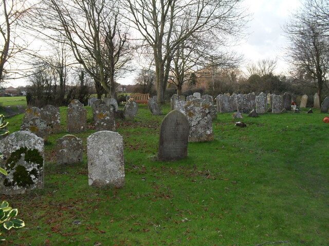 Winter in the churchyard at St Leodegar, Hunston