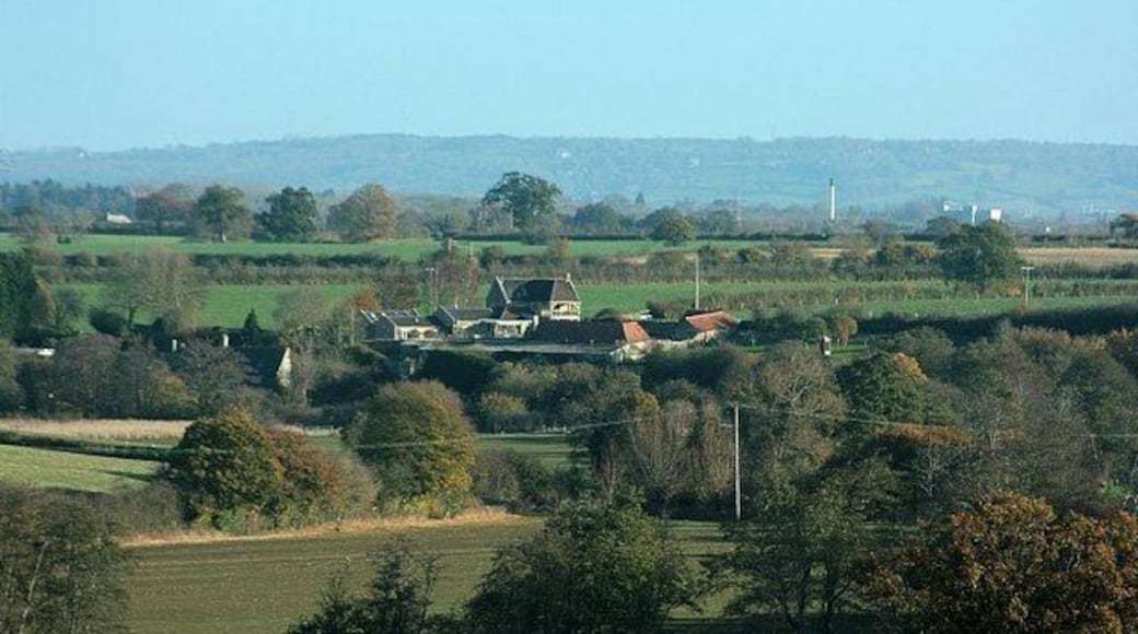 Stowford Farm the long view Stowford Manor Farm is on the A366 east of Farleigh Hungerford. In this view Staverton can be seen to the right in the distance. for more about the farm http://www.stowfordmanorfarm.co.uk/index.htm