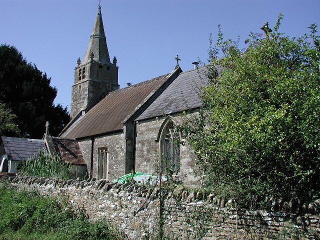 Woolverton (Somerset) Former Church. The medieval church of St Lawrence has been converted into a private house. This picture was taken when work was well in hand.