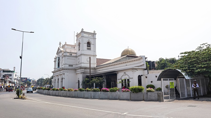 View of St. Anthony's Shrine, Kochchikade, Colombo, Sri Lanka.